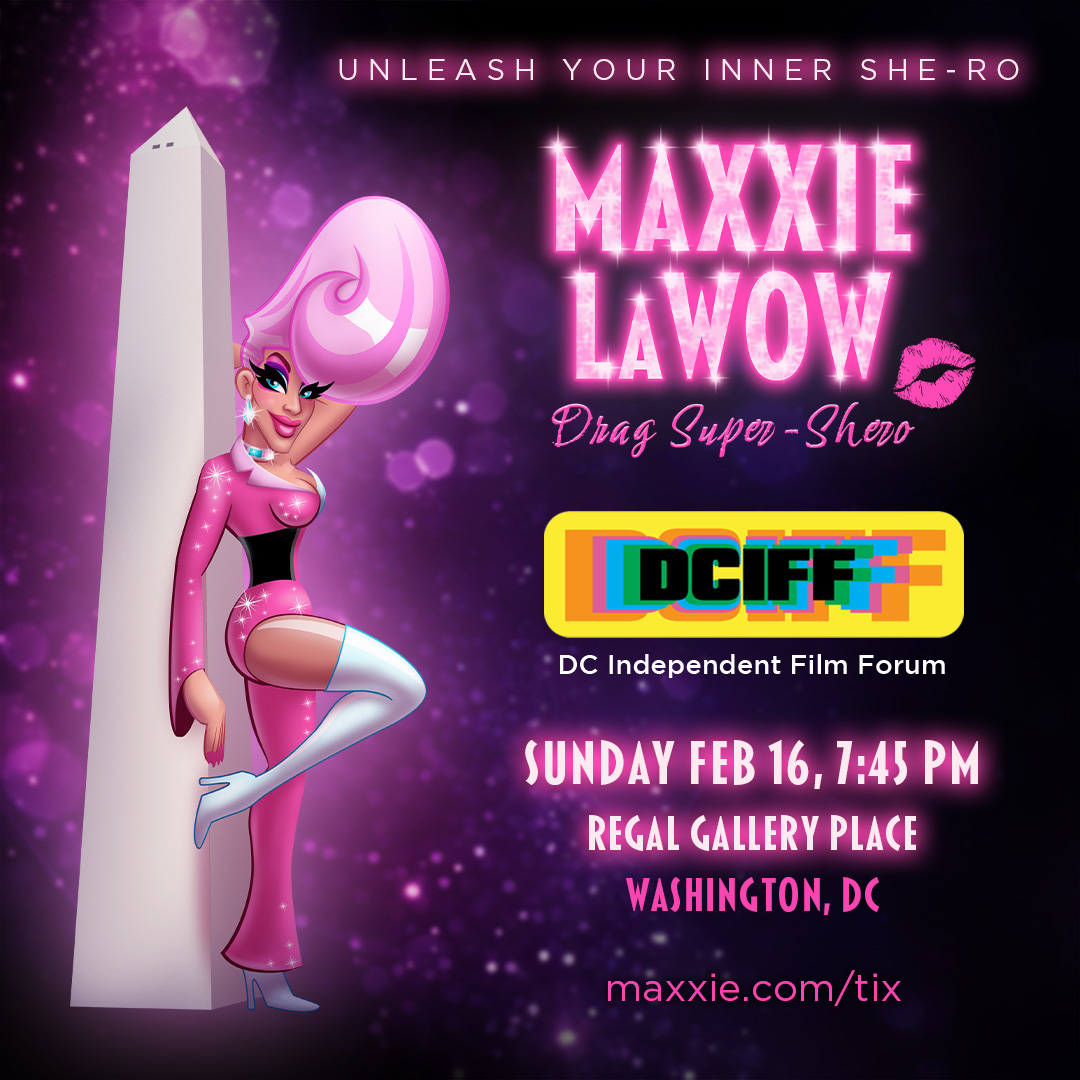 Maxxie Promo Poster: Maxxie leaning against the Washington Monument